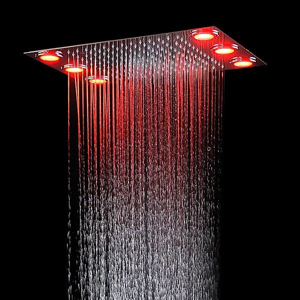 Cascada Luxury 14"x20" LED Shower System with 2-Way thermostatic mixer - View 11
