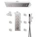 Cascada Serenity 15" x 23" Luxury LED Music Shower System with Bluetooth Speakers, 4-Function Rainfall... - Detail View