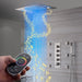 Cascada Serenity 15" x 23" Luxury LED Music Shower System with Bluetooth Speakers, 4-Function Rainfall, Waterfall, Body Jets