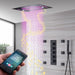 Cascada Showers 15"x23” Cascada Serenity Luxury LED Music Shower System, 4-Function Rainfall, Waterfall, Body Jets - Main...