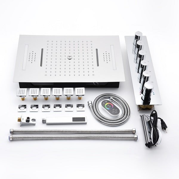 Cascada Luxury 15"x23” Music LED shower system - Close-Up