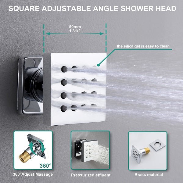 Cascada Luxury 15"x23” Music LED shower system - Installation View