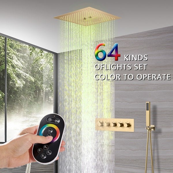 Cascada Showers 16” Music LED shower system with built-in Bluetooth Speaker - Product Image 10