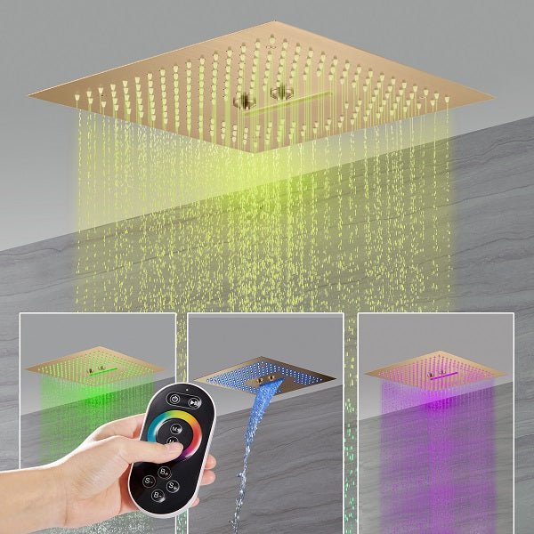 Cascada Showers 16” Music LED shower system with built-in Bluetooth Speaker - Alternate View