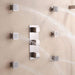 Cascada Luxury 20" LED Rainfall Shower System: Thermostatic Control - Dimensions