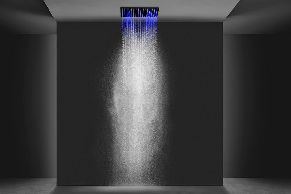 Cascada Showers 20"  Square LED shower system - Detail View 2