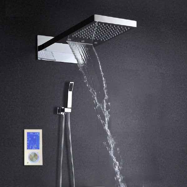 Cascada Luxury 9"x22” LED Shower Set with Digital LCD Touch Screen - View 9