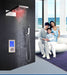 Cascada Luxury 9"x22” LED Shower Set with Digital LCD Touch Screen - Side View