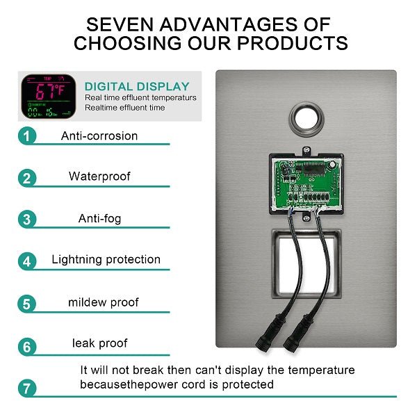 Cascada Luxury 9"x22” Music LED shower set - View 11