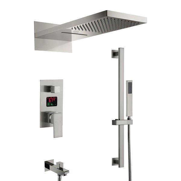 Cascada Luxury 9"x22” Music LED shower set - Features