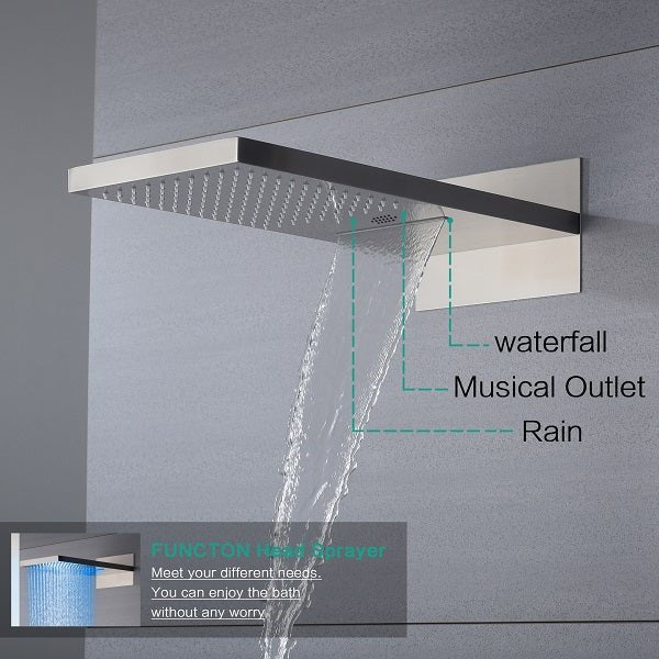 Cascada Luxury 9"x22” Music LED shower set - View 9