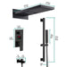 Cascada Luxury 9"x22” Music LED Shower Head set - Detail View