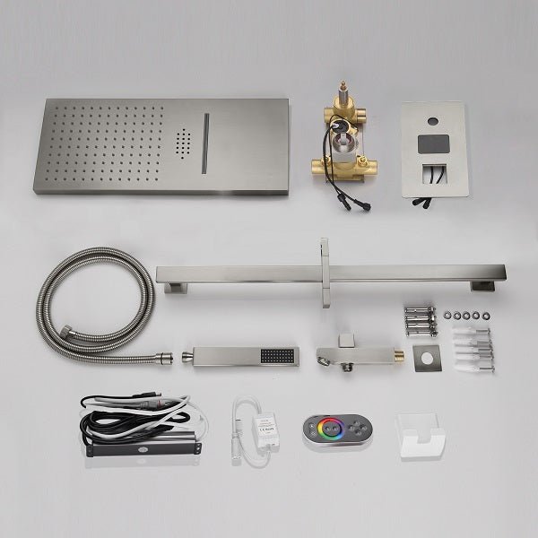 Cascada Luxury 9"x22” Music LED shower set - Close-Up