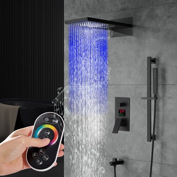 Cascada Luxury 9"x22” Music LED Shower Head set - View 10
