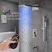 Cascada Luxury 9"x22” Music LED shower set - Side View