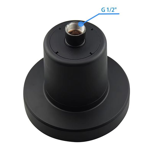 Cascada Matt Black Filtered Rainfall 5 1/2" Showerhead Includes Filter Cartridge Shower Head - Dimensions