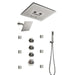 Cascada Maui 16" Brushed Nickel LED Music Dual Shower Head System - Dimensions