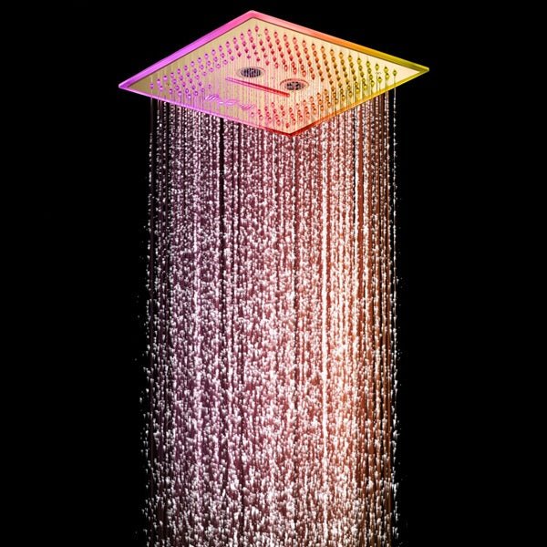 Cascada Maui 16" LED Music Dual Shower Head System - Close-Up