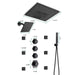 Cascada Maui 16" Matte Black LED Music Dual Shower Head System - Lifestyle View