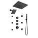 Cascada Maui 16" Matte Black LED Music Dual Shower Head System - Features