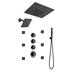 Cascada Maui 16" Matte Black LED Music Dual Shower Head System - Installation View