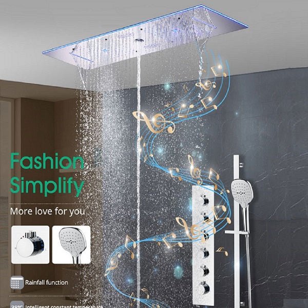 Cascada Milano 12"x36" Luxurious LED Shower System - Features