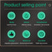 Cascada Milano 12"x36" Luxurious LED Shower System - View 21