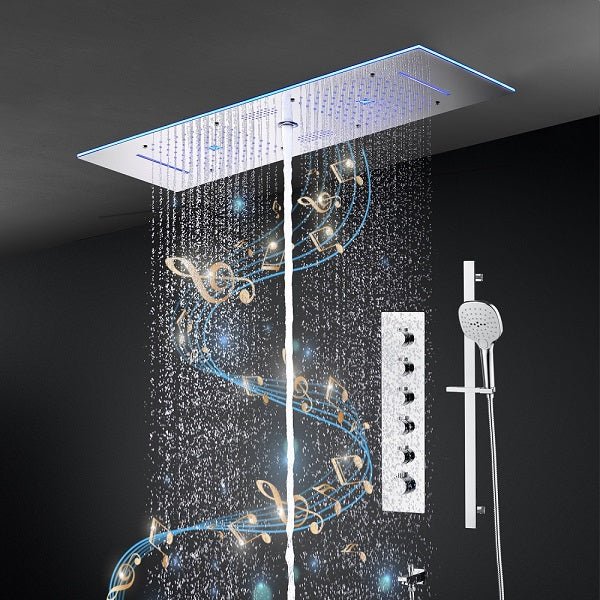 Cascada Milano 12"x36" Luxurious LED Shower System - View 18