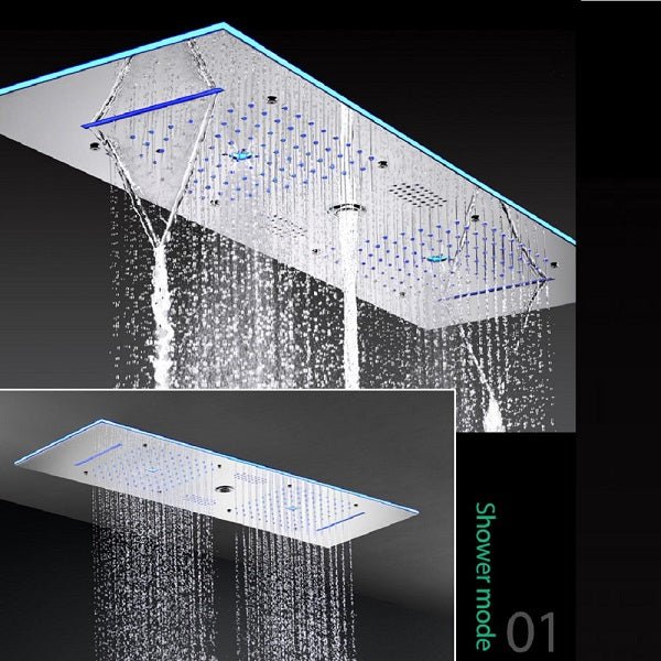 Cascada Milano 12"x36" Luxurious LED Shower System - Installation View