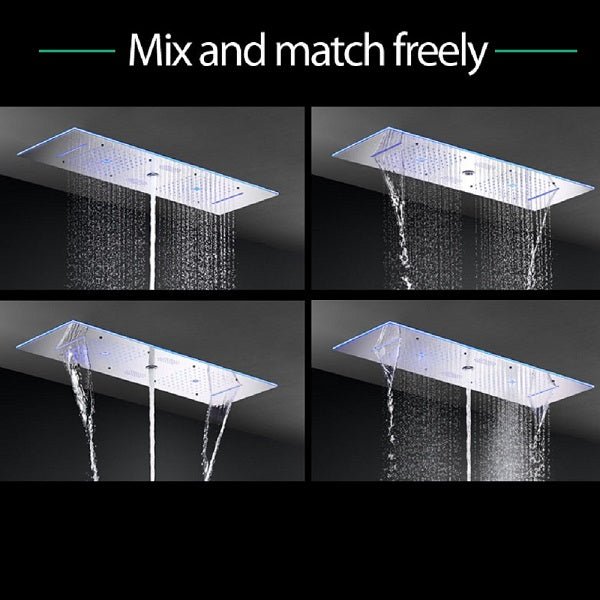 Cascada Milano 12"x36" Luxurious LED Shower System - View 11