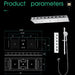 Cascada Milano 12"x36" Luxurious LED Shower System - Dimensions