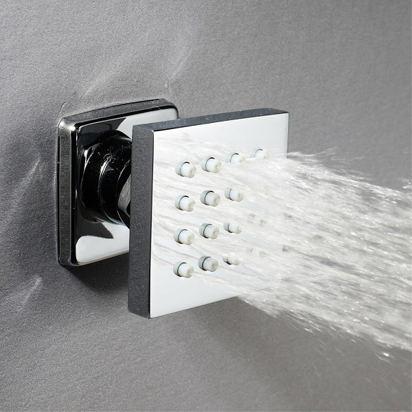 Cascada 2” Square Body Spray Shower Jet with built-in 16-Nozzles - View 11