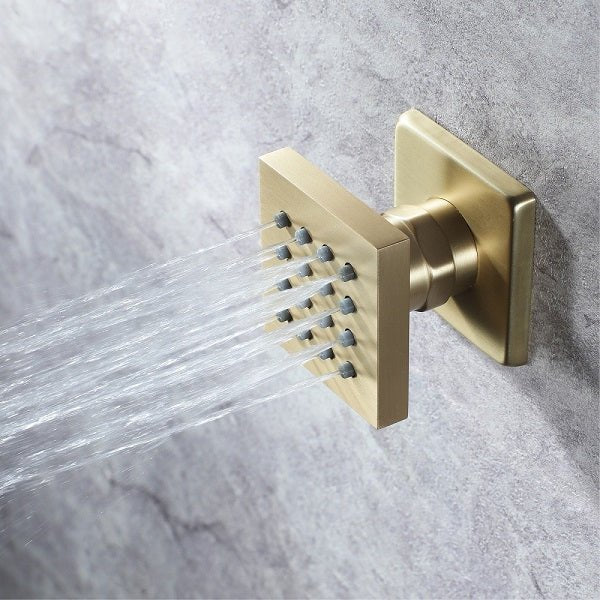 Cascada 2” Square Body Spray Shower Jet with built-in 16-Nozzles - View 10
