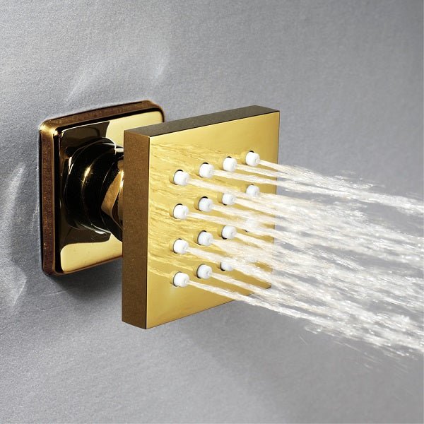 Cascada 2” Square Body Spray Shower Jet with built-in 16-Nozzles - Installation View