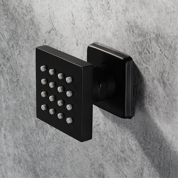 Cascada 2” Square Body Spray Shower Jet with built-in 16-Nozzles - Close-Up