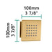 Cascada Modern Design 4” Square Body Spray Shower Jet - Close-Up