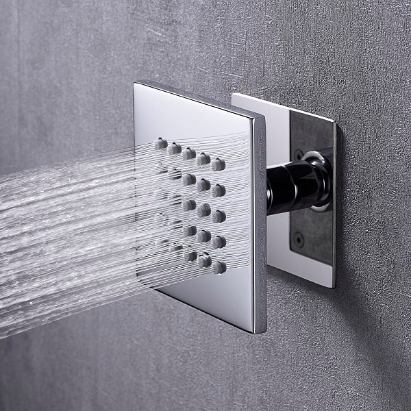 Cascada Modern Design 4” Square Body Spray Shower Jet - Features