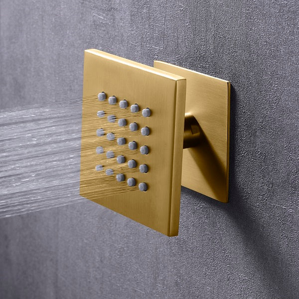 Cascada Modern Design 4” Square Body Spray Shower Jet