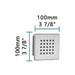 Cascada Modern Design 4” Square Body Spray Shower Jet - View 35