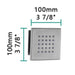 Cascada Modern Design 4” Square Body Spray Shower Jet - View 34