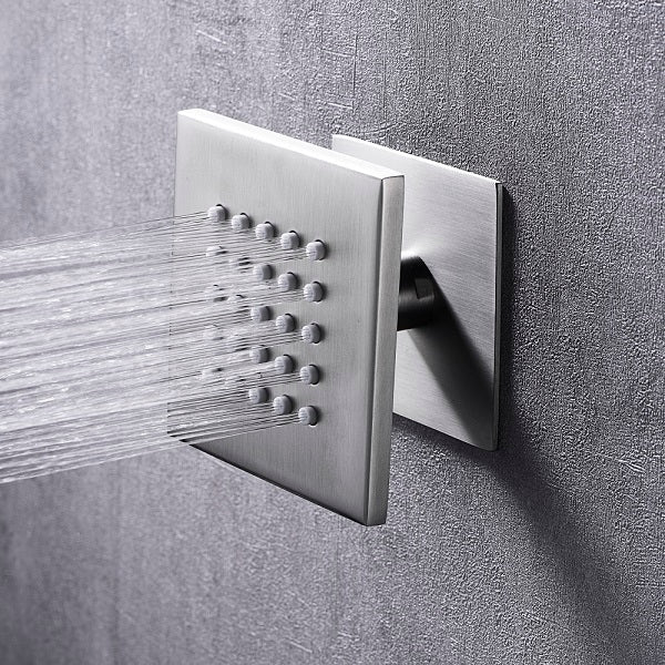 Cascada Modern Design 4” Square Body Spray Shower Jet - Detail View