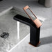 Cascada Aosta Single-Handle Faucet - Sleek Design in Black & Rose Gold Finish - Detail View