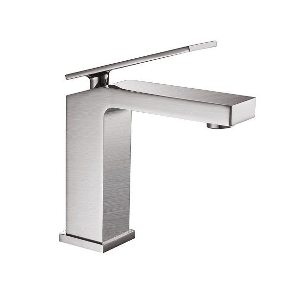 Cascada Aosta Contemporary Single-Handle Faucet - Streamlined Design in Brushed Nickel - Lifestyle View