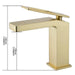 Cascada Aosta Contemporary Single-Handle Faucet - Brushed Gold, Streamlined Design - Detail View