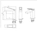 Cascada Aosta Contemporary Single-Handle Faucet - Streamlined Design in Brushed Nickel - Side View