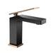 Cascada Aosta Single-Handle Faucet - Sleek Design in Black & Rose Gold Finish - Dimensions