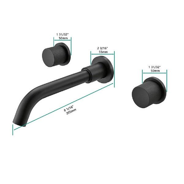 Cascada Arno Modern Bathroom Sink Faucet – Wall-Mounted Waterfall Design - Detail View