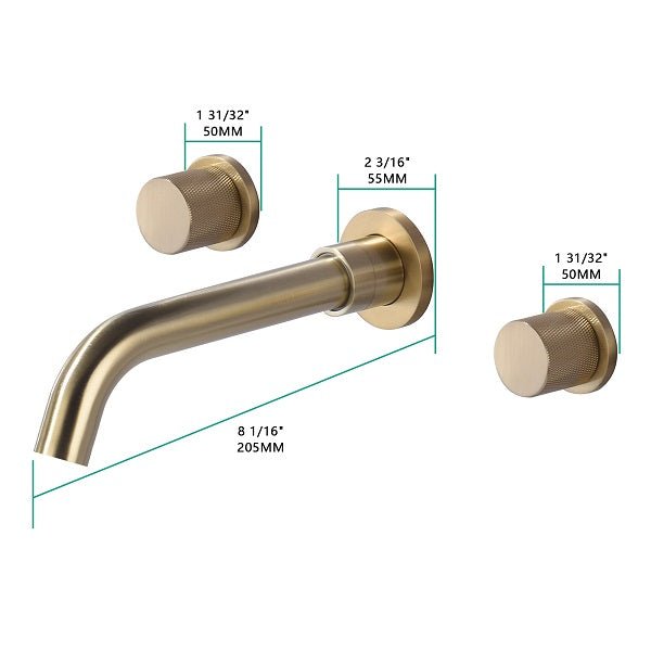 Cascada Arno Luxury Bathroom Sink Faucet – Modern Wall-Mounted Waterfall Design - Detail View