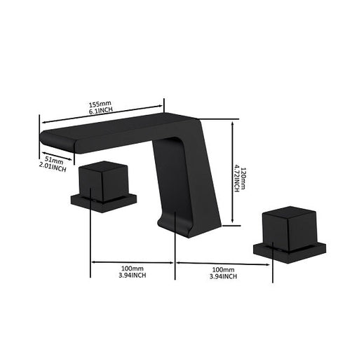 Cascada Royale Luxury Waterfall Faucet for Bathroom Sink – Sleek Modern Design - Side View