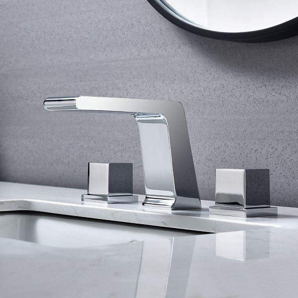 Cascada Royale Waterfall Bathroom Sink Faucet – Contemporary Design - Detail View